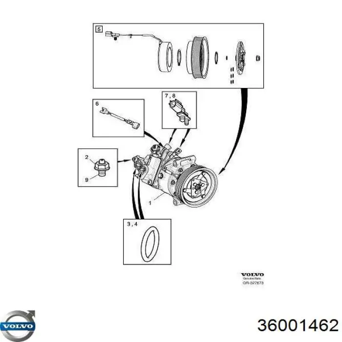 Compressor de aparelho de ar condicionado Volvo 36001462 preço, a partir de 321,78 USD