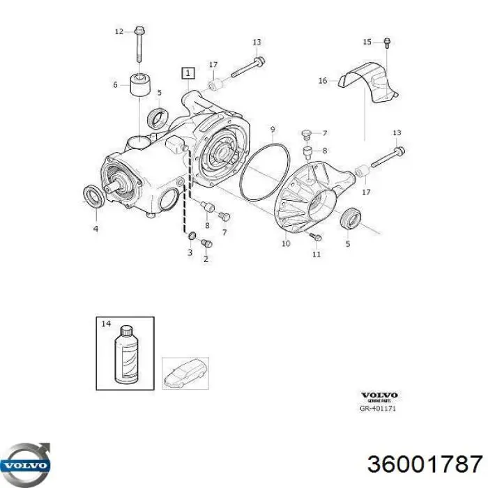 Redutor do eixo traseiro Volvo 36050630 preço, a partir de 3131,98 USD