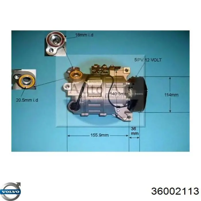 Compre 36002113 Volvo Compressor de aparelho de ar condicionado