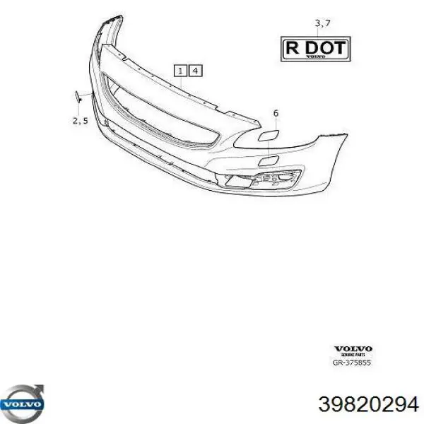 Tampão dianteira do pára-choque do gancho de reboque Volvo 39820294 preço, a partir de 22,81 USD