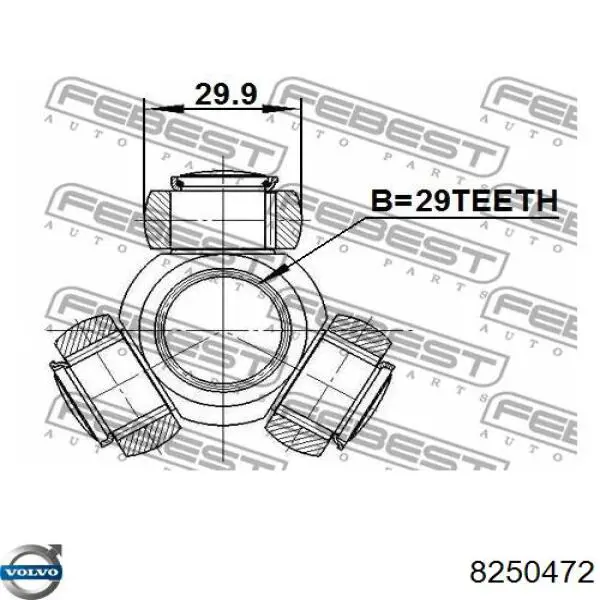Junta homocinética interna, tripé Volvo 8250472 preço, a partir de 49,07 USD