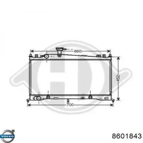 Compre 8601843 Volvo Radiador de esfriamento de motor