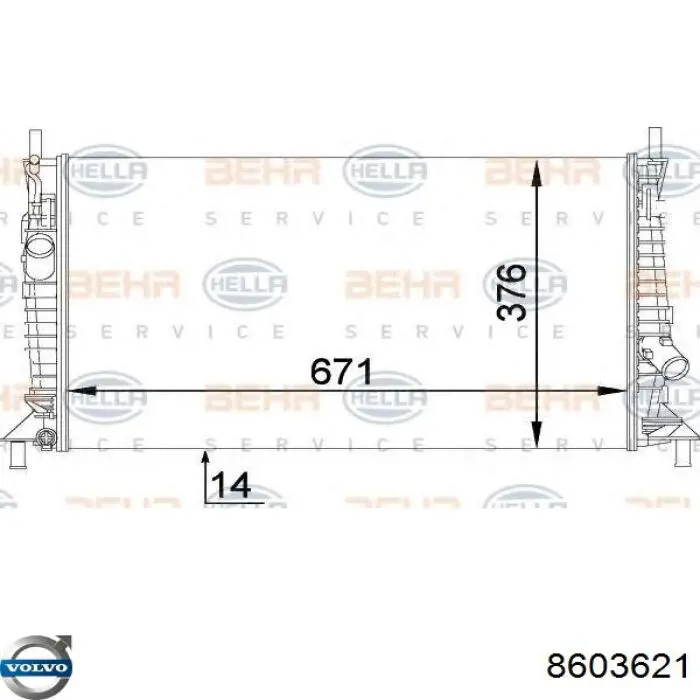 Compre 8603621 Volvo Radiador de esfriamento de motor