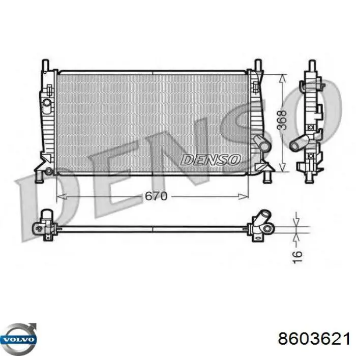 Radiador de esfriamento de motor Volvo 8603621 preço, a partir de 90,31 USD