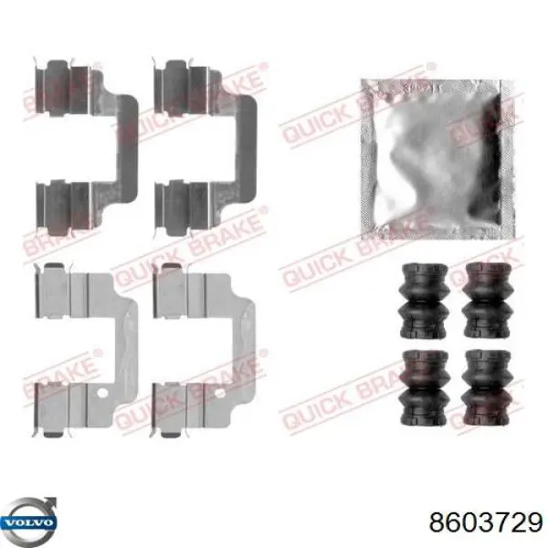 8603729 Volvo Kit de reparação das sapatas do freio