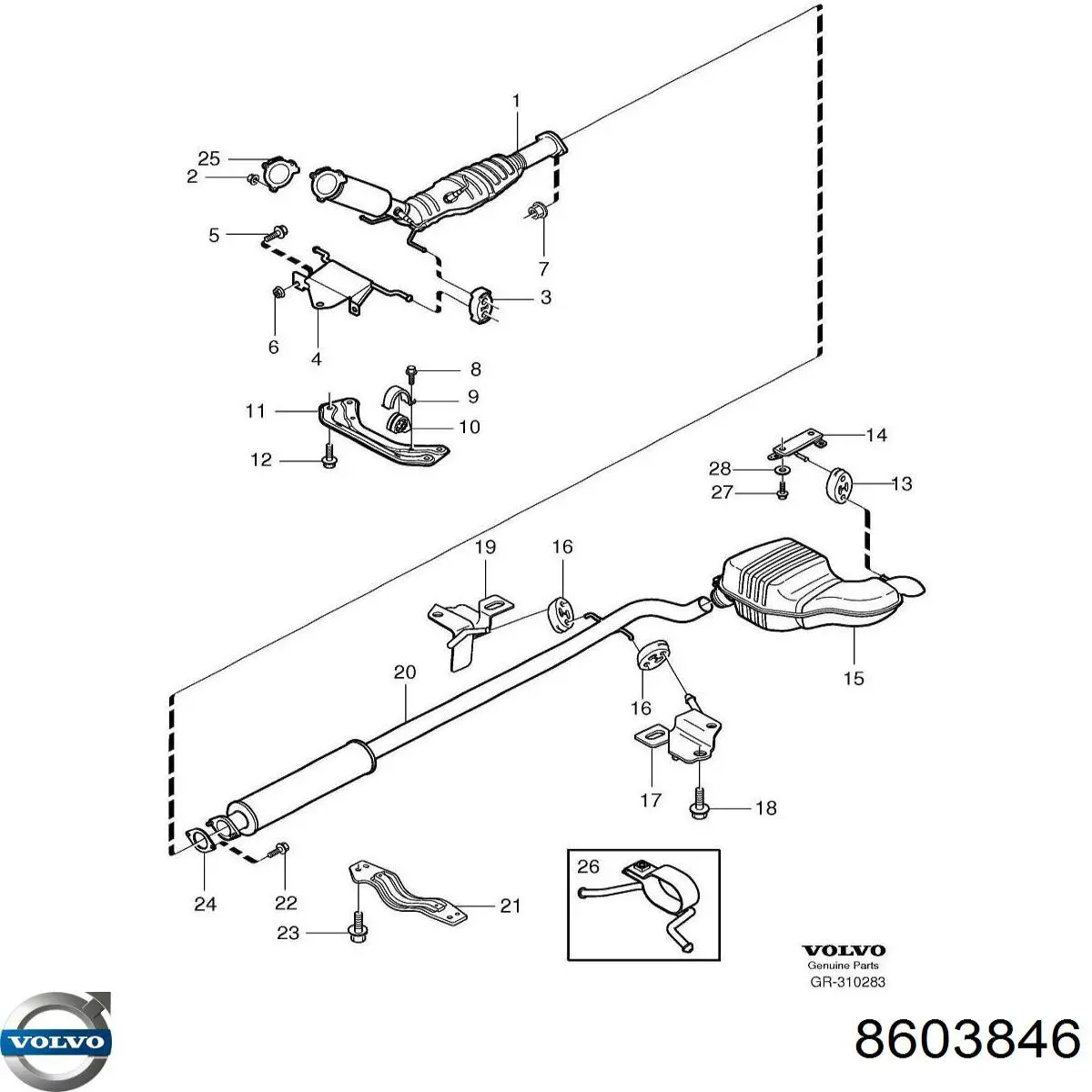  Volvo 8603846 preço, a partir de  