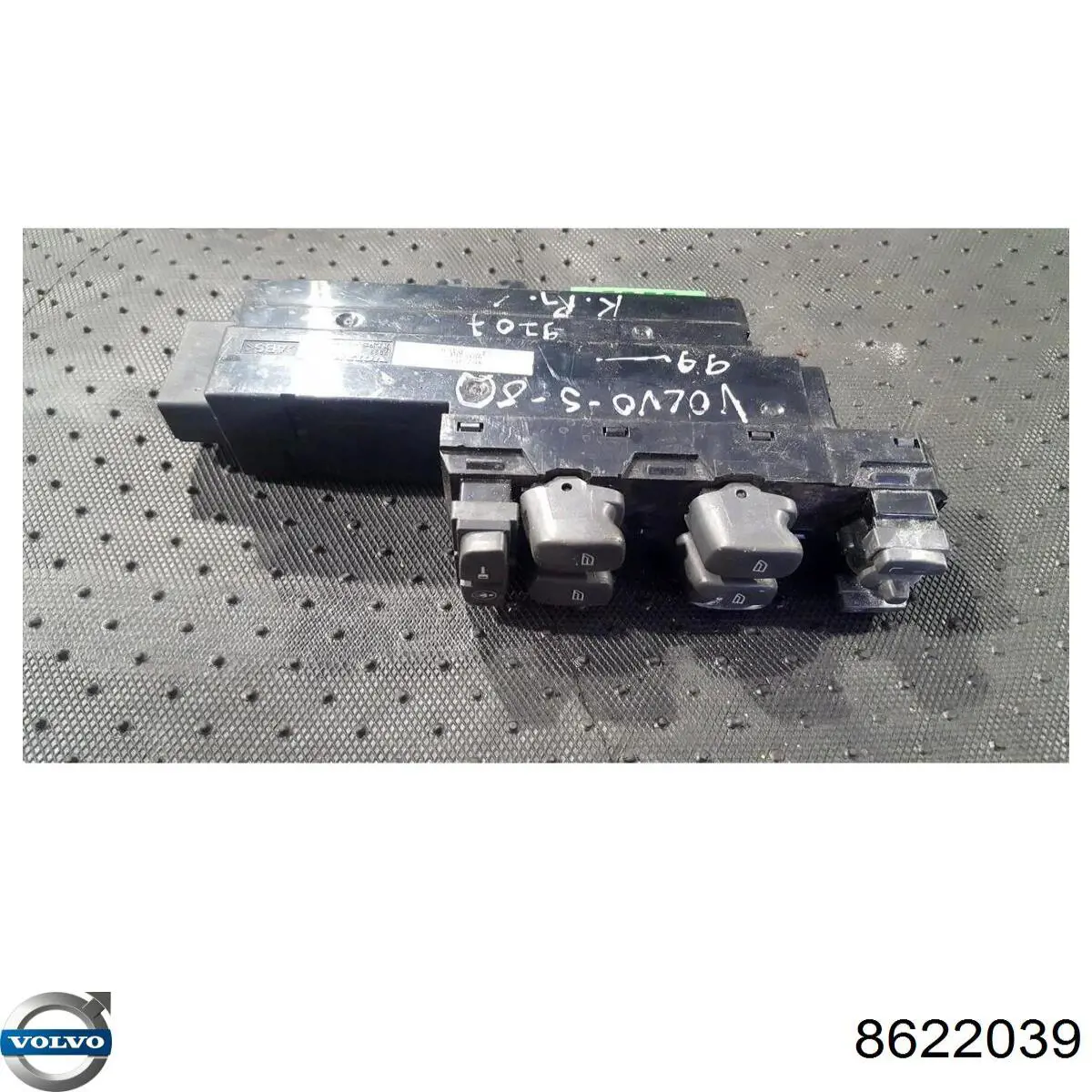 8622039 Volvo Unidade de botões dianteira esquerda de controlo de elevador de vidro