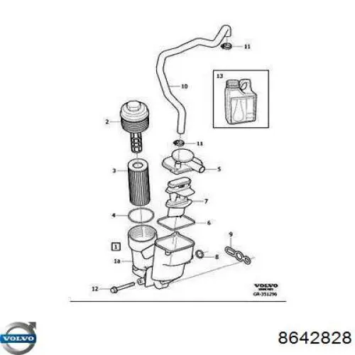 Kit de vedantes de caixa do filtro de óleo Volvo 8642828 preço, a partir de 3,26 USD