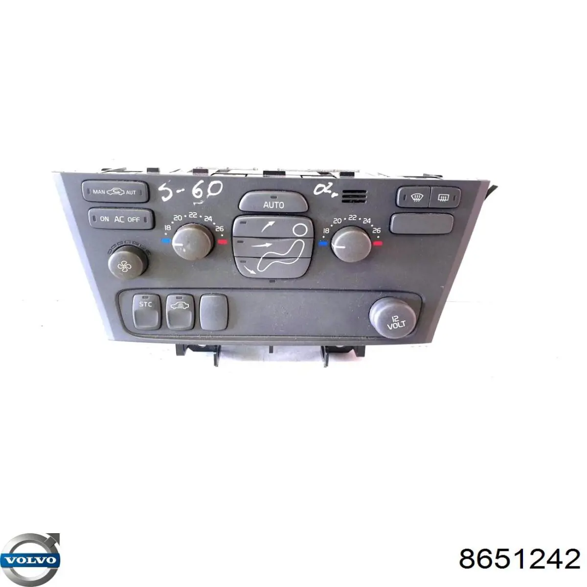  Unidade de controlo dos modos de aquecimento/condicionamento Volvo S60 I sedan (RS, RH) (2000 - 2010) I