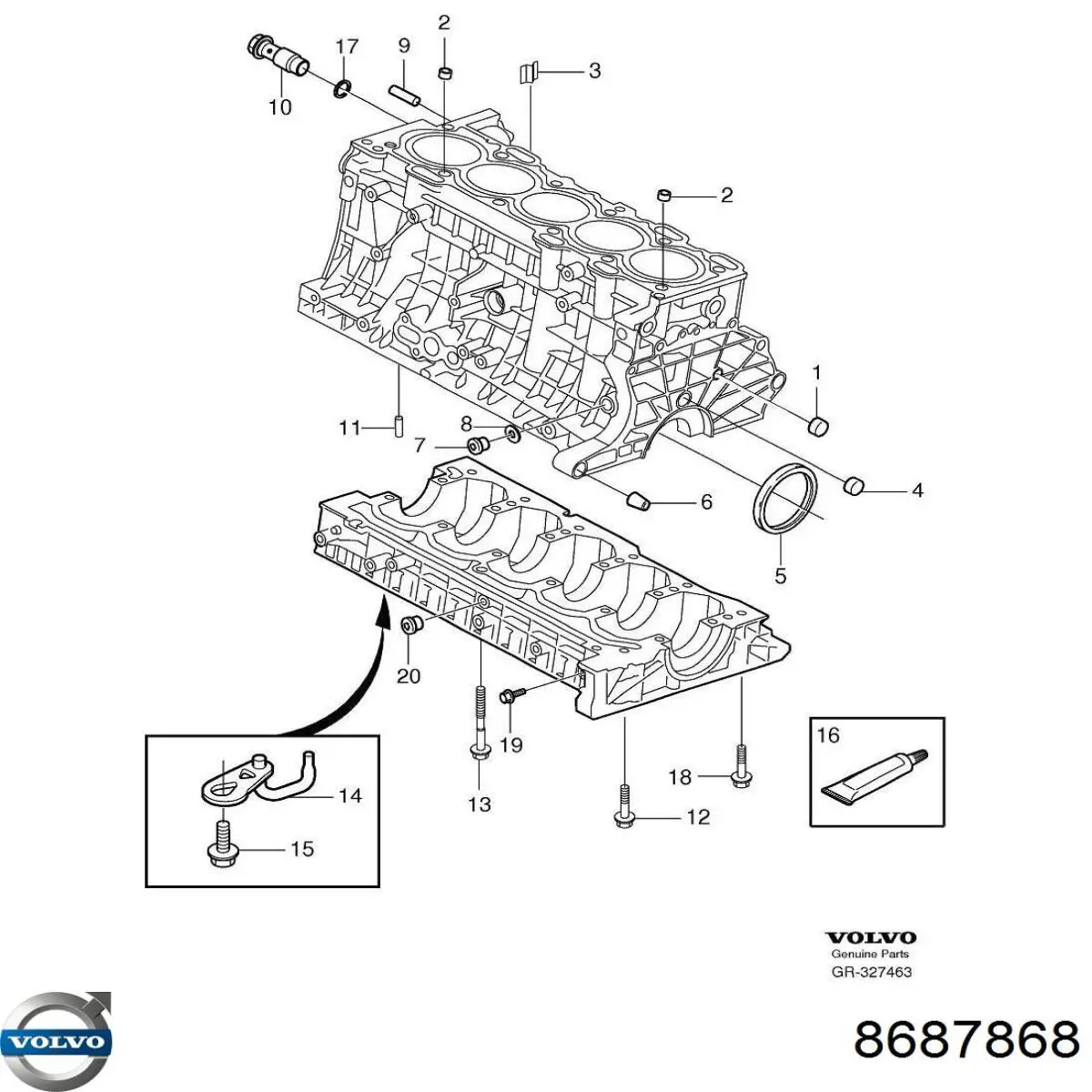 Compre 8687868 Volvo Tampão de fundo de carroçaria
