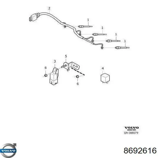 Relê das velas de incandescência Volvo 8692616 preço, a partir de 66,35 USD