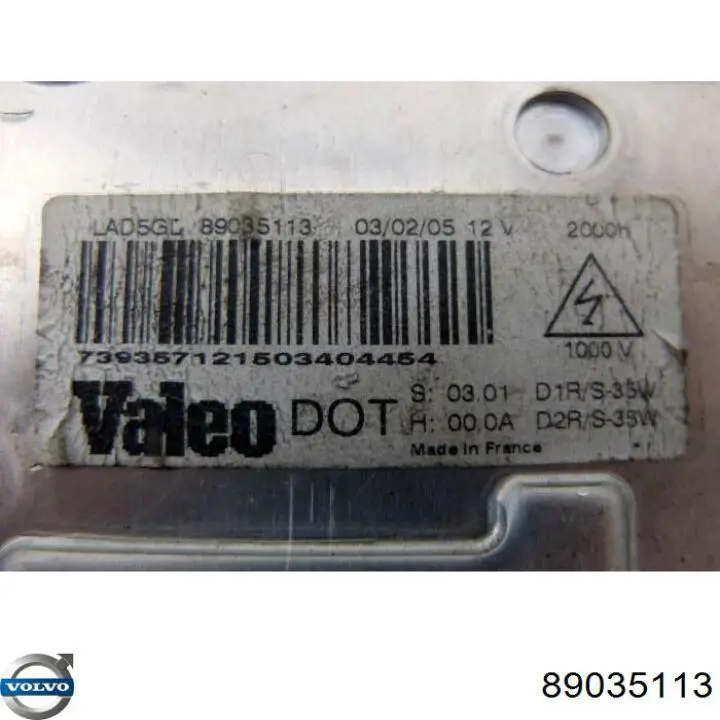 Xénon, unidade de controlo VAG 89035113