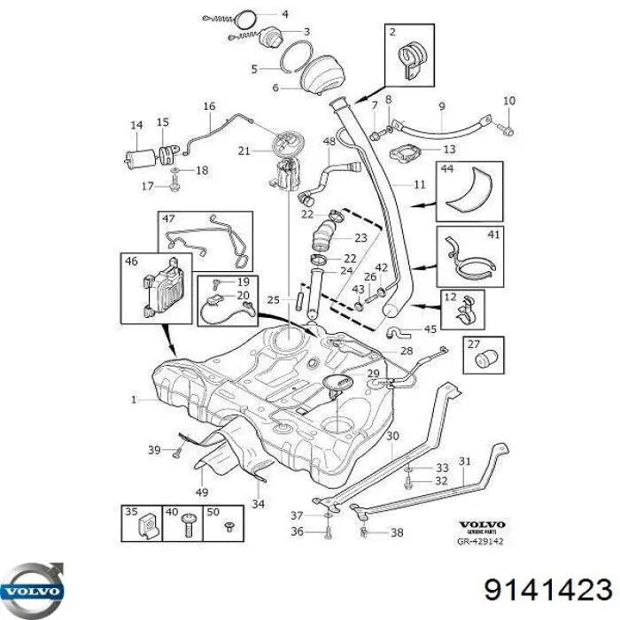 Cano derivado de tanque, para o gargalo de enchimento Volvo 9141423 preço, a partir de 25,80 USD