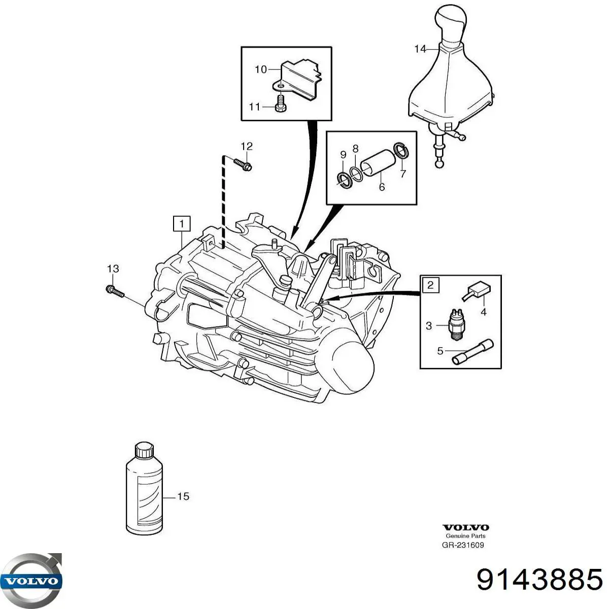 Bucim de saída traseira da caixa de transferência Volvo 91438853 preço, a partir de 8,64 USD
