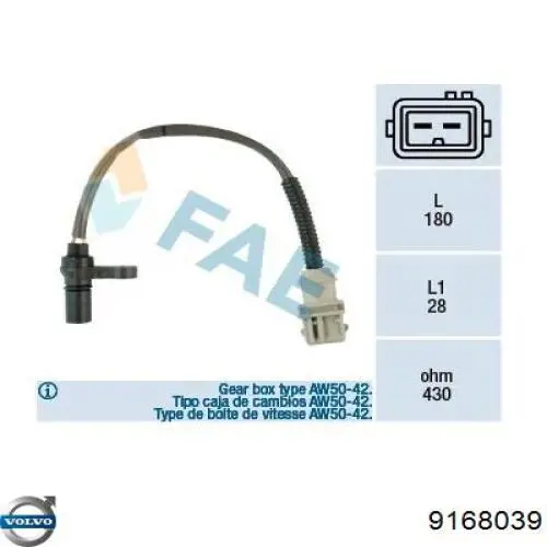 Compre 9168039 Volvo Sensor de velocidade