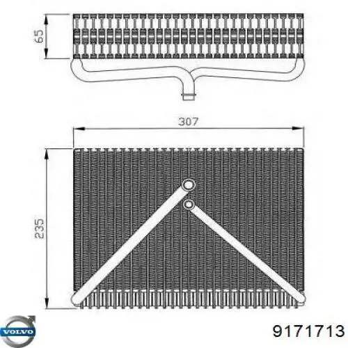 9171713 Volvo Vaporizador de aparelho de ar condicionado