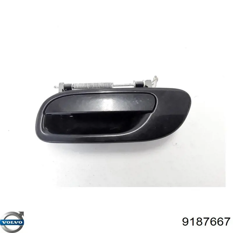 9187667 Volvo Maçaneta externa esquerda da porta traseira