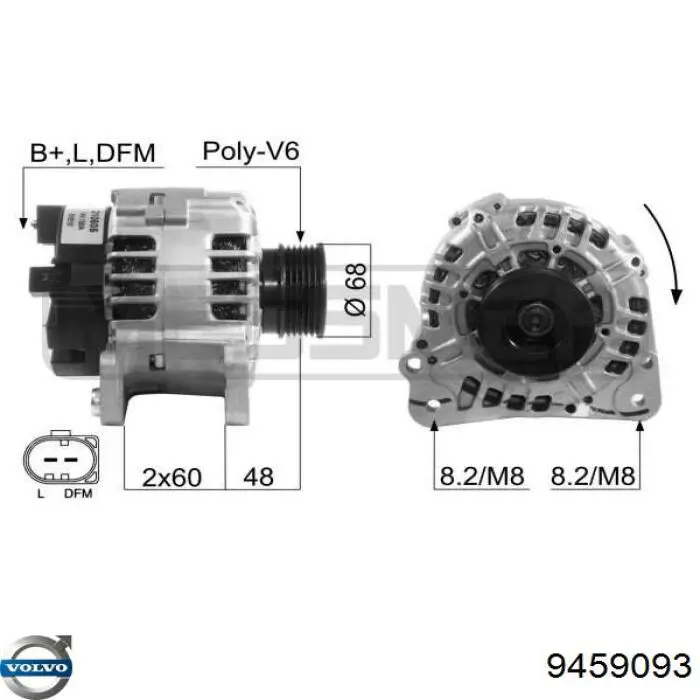 Gerador Volvo 9459093 preço, a partir de 141,31 USD