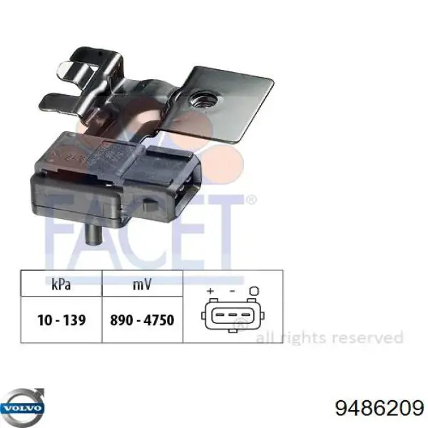 Compre 9486209 Volvo Sensor de pressão no coletor de admissão, MAP