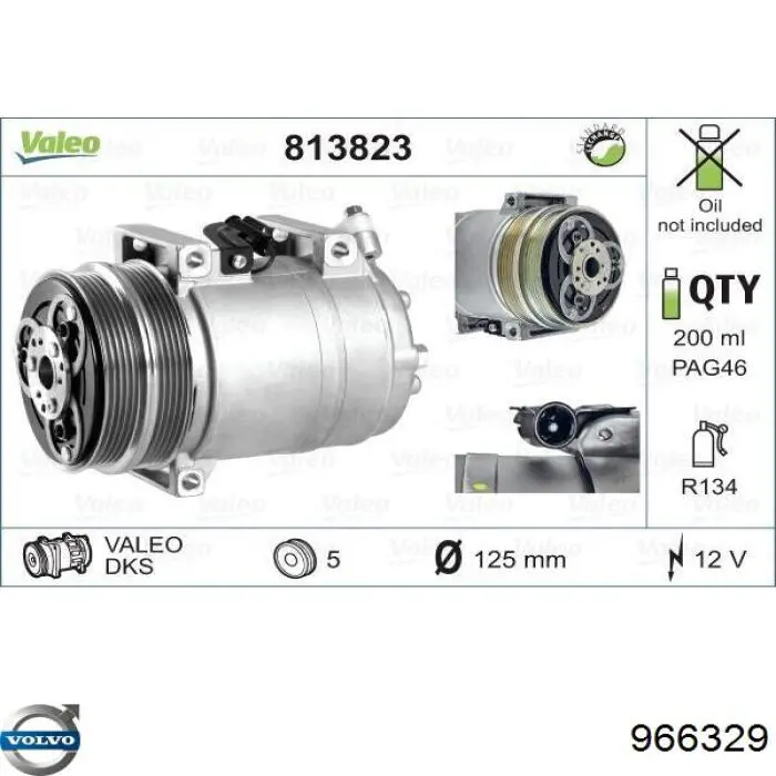 Dispositivo de segurança Volvo 966329 preço, a partir de  