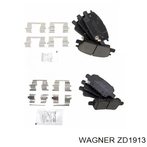 ZD1913 Wagner Sapatas do freio dianteiras de disco