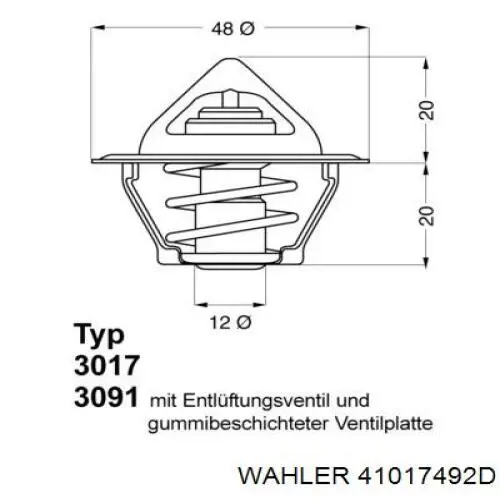 Compre 41017492D Wahler Caixa do termostato
