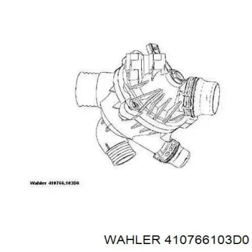 Compre 410766103D0 Wahler Caixa do termostato