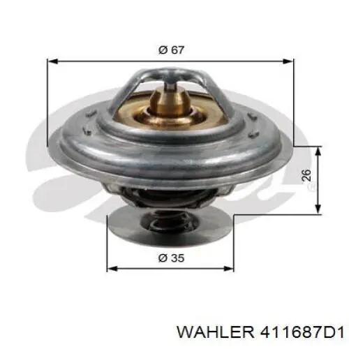 Termostato Wahler 411687D1 preço, a partir de 13,32 USD