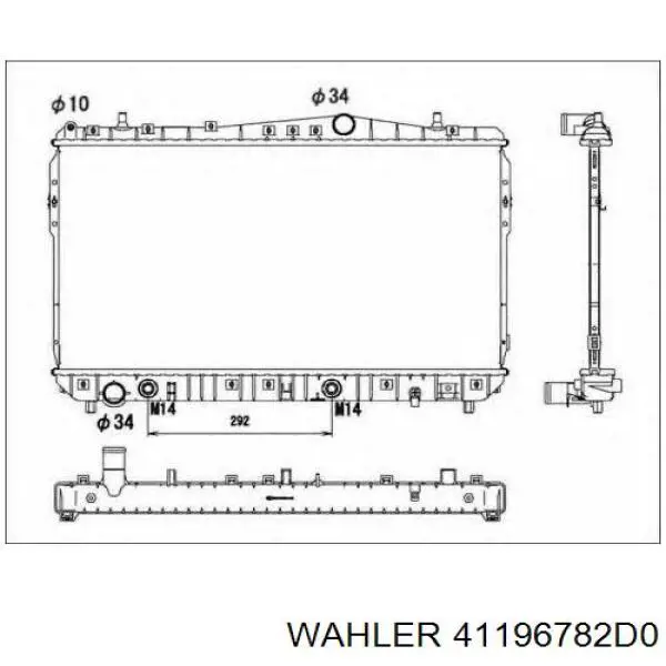 Compre 41196782D0 Wahler Termostato do sistema de esfriamento de óleo da Caixa Automática de Mudança