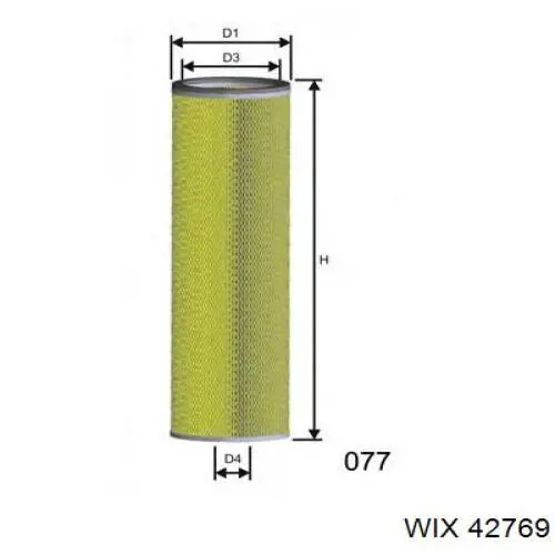 Filtro de ar WIX 42769 preço, a partir de 20,50 USD