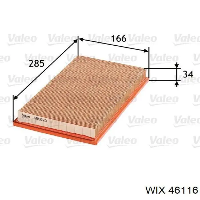 Filtro de ar 46116 WIX