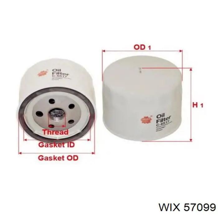 Filtro de óleo WIX 57099 preço, a partir de 18,80 USD