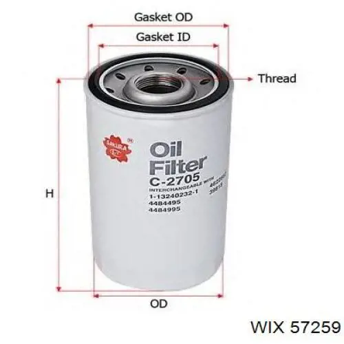 8983758600 Isuzu Filtro de óleo
