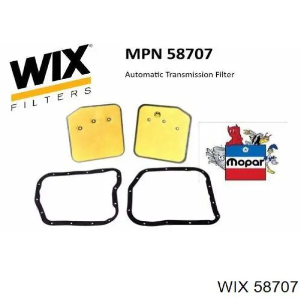58707 WIX Filtro da Caixa Automática de Mudança