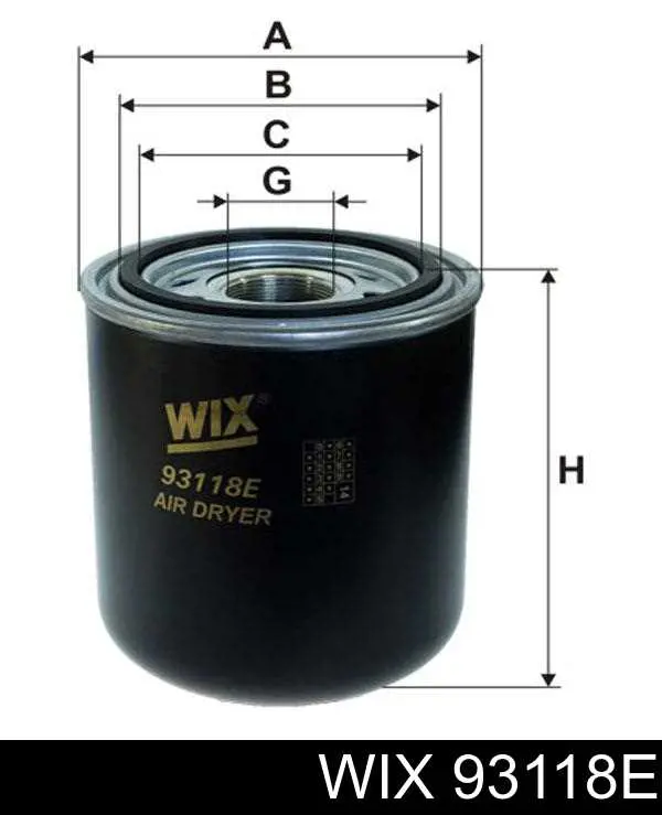 Filtro de secador de ar (separador de umidade e óleo) (TRUCK) WIX 93118E preço, a partir de 23,64 USD