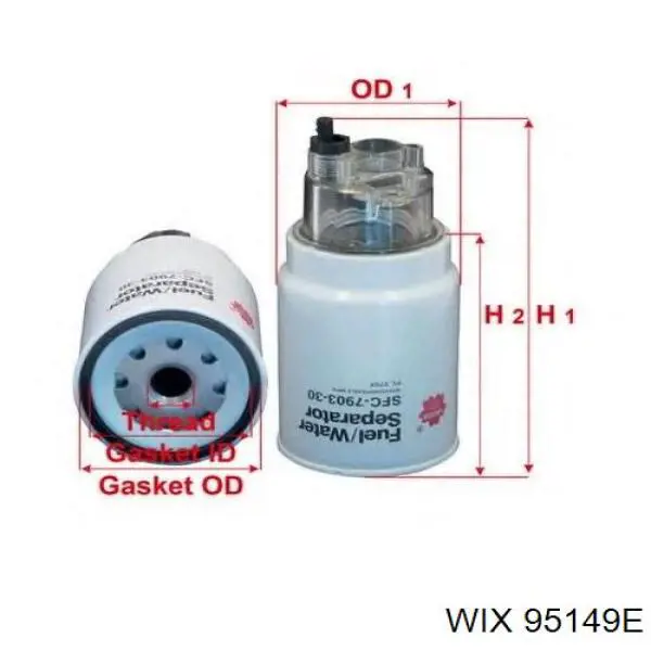 Compre 95149E WIX Filtro de combustível