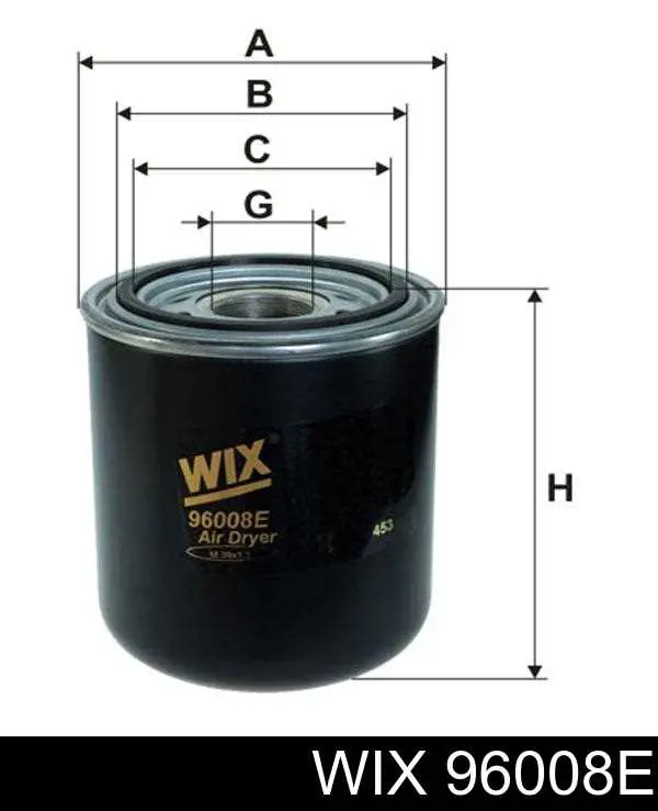 96008E WIX Filtro de secador de ar (separador de umidade e óleo) (TRUCK)