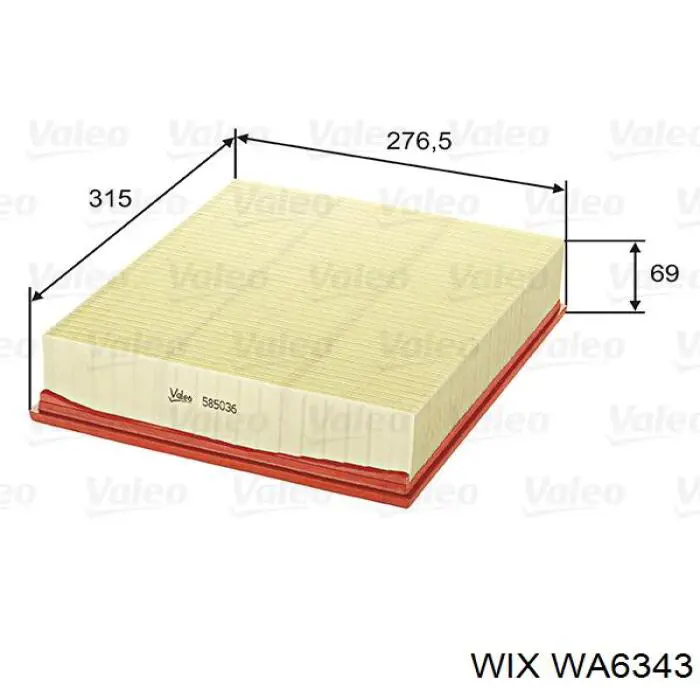 Compre WA6343 WIX Filtro de ar