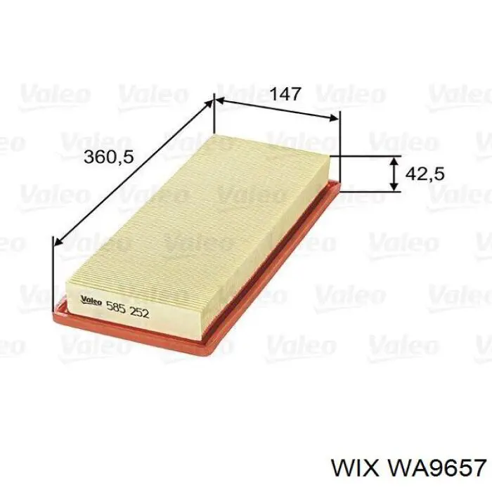 Filtro de ar WIX WA9657 preço, a partir de 10,43 USD