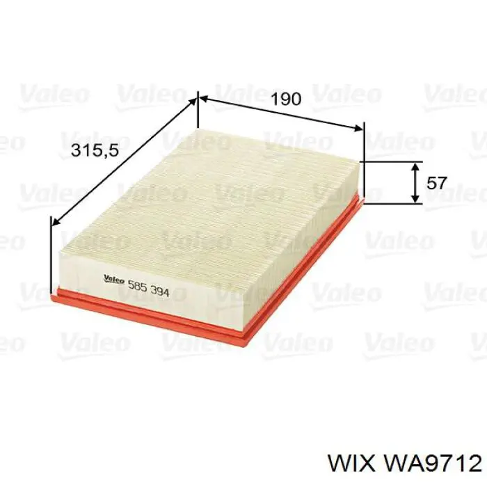 Compre WA9712 WIX Filtro de ar