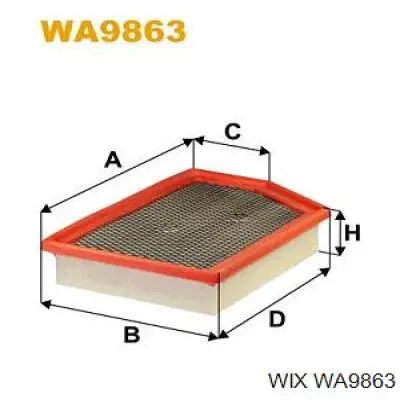 Filtro de ar WIX WA9863 preço, a partir de 15,55 USD
