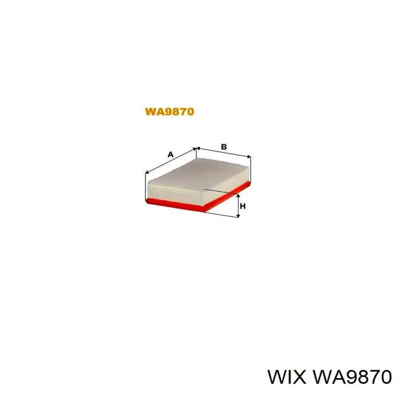 WA9870 WIX Filtro de ar