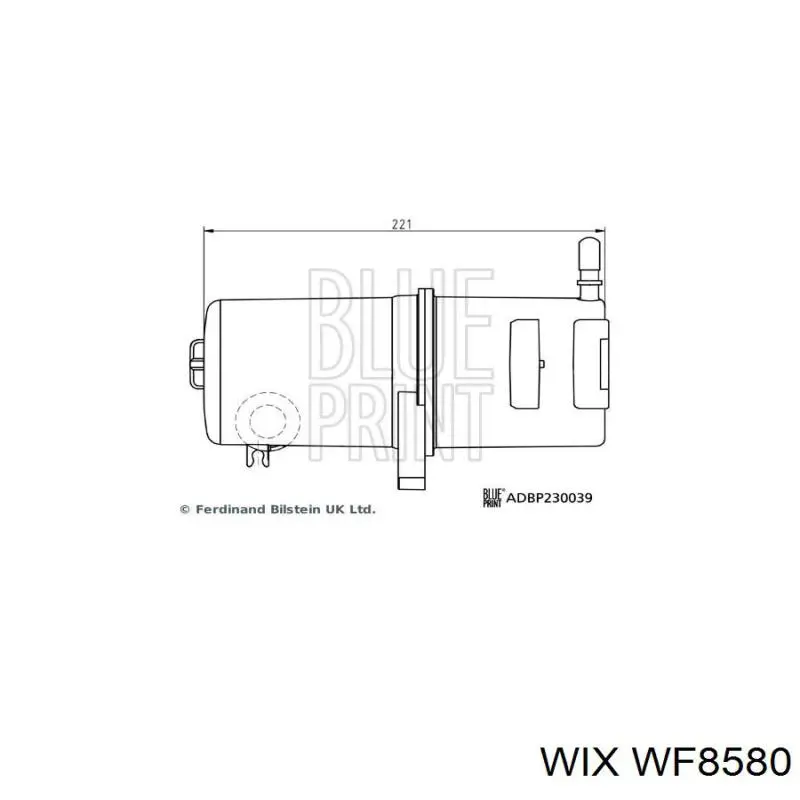 WF8580 WIX Filtro de combustível