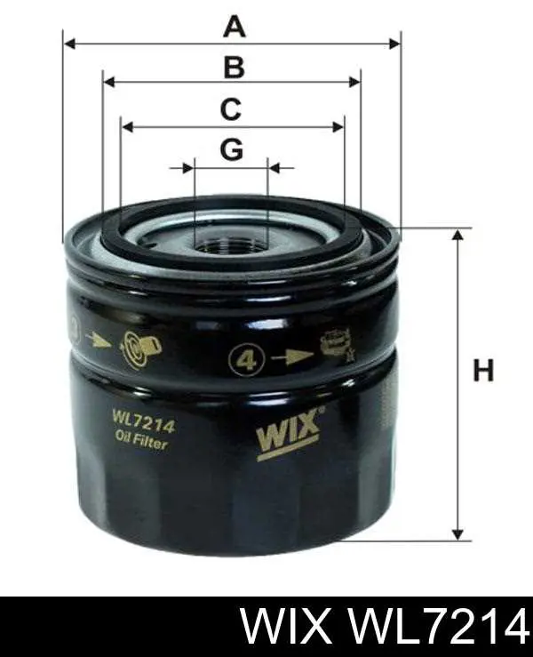 Filtro de óleo WIX WL7214 preço, a partir de 7,99 USD