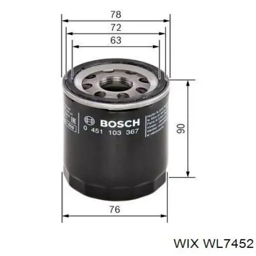 Compre WL7452 WIX Filtro de óleo