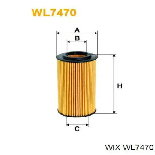 Filtro de óleo WIX WL7470 preço, a partir de 9,10 USD