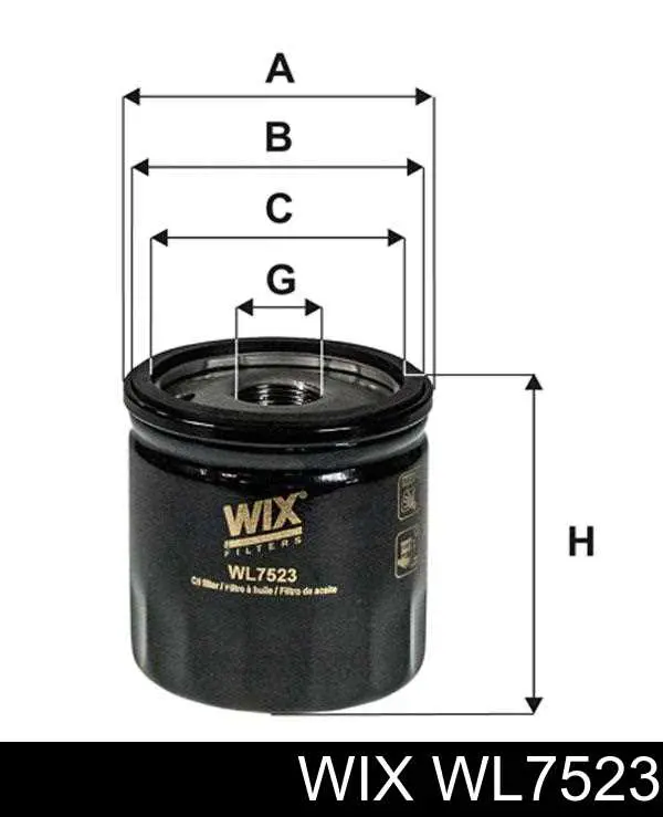 Filtro de óleo WIX WL7523 preço, a partir de 11,81 USD