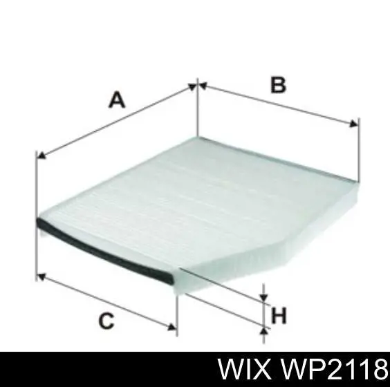 WP2118 WIX Filtro de salão