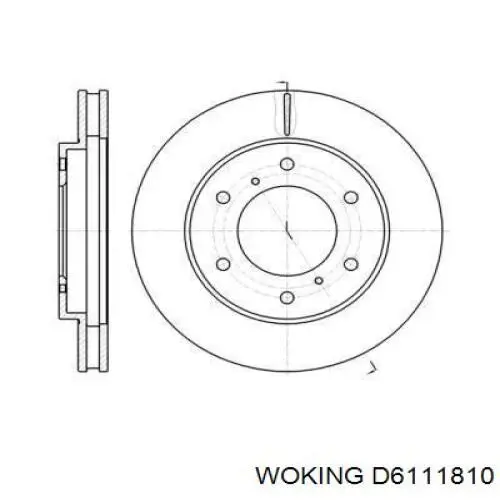 Disco do freio dianteiro Woking D6111810 preço, a partir de 48,29 USD