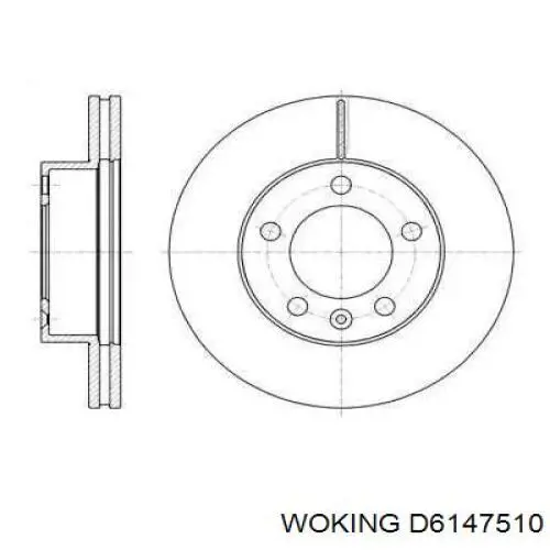 Disco do freio dianteiro Woking D6147510 preço, a partir de 68,26 USD
